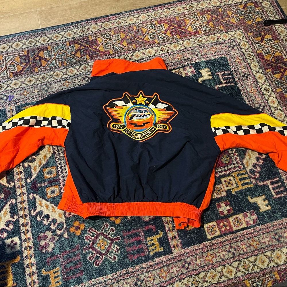Men's Racing Windbreaker - Black, Orange, and Yellow